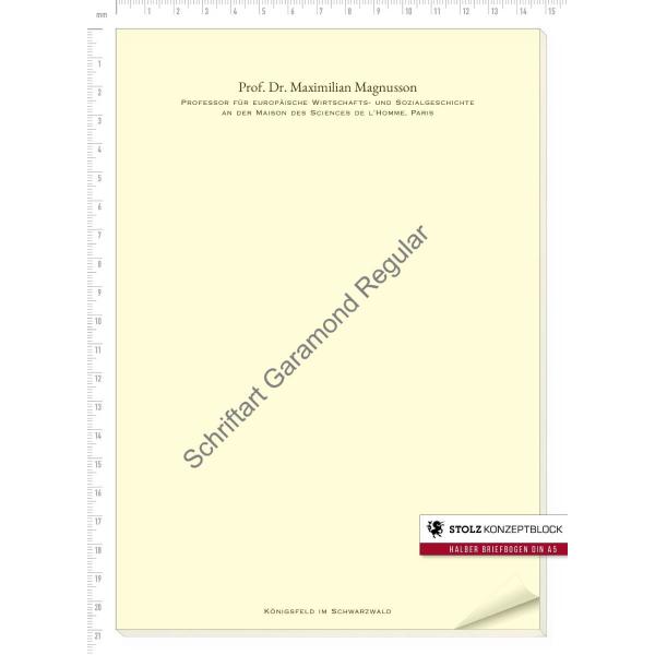 STOLZ Konzeptblock A5 blanko (Garamond Regular)